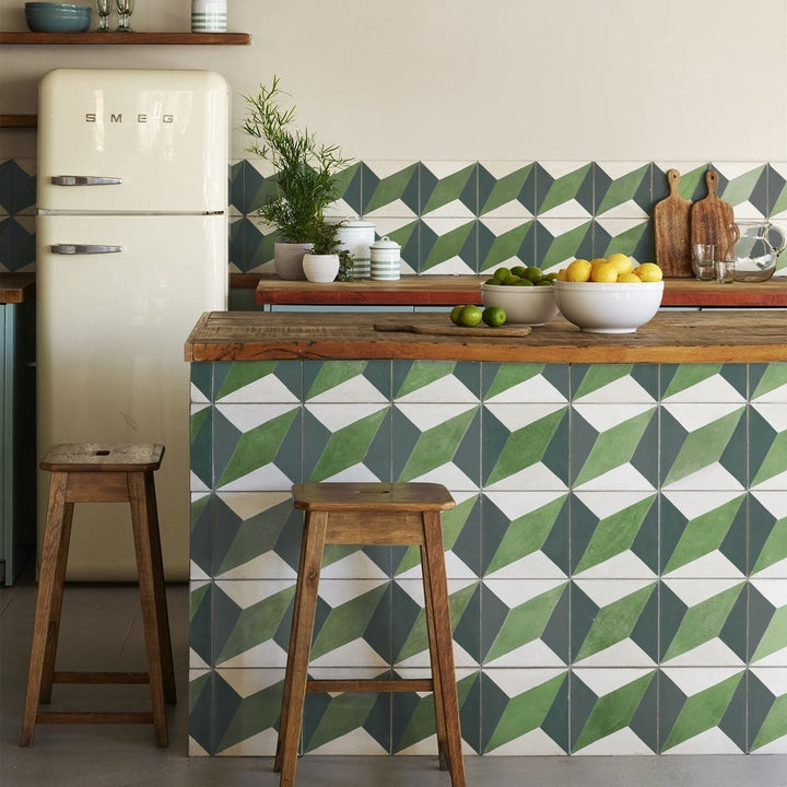 Green Otura Tile | Tiles - Handmade | Bert & May